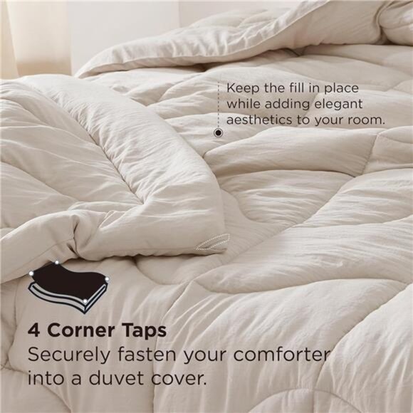Bedsure Queen Comforter - Comforters Queen Size for All Season, Ultra-Soft Down - Picture 5 of 7